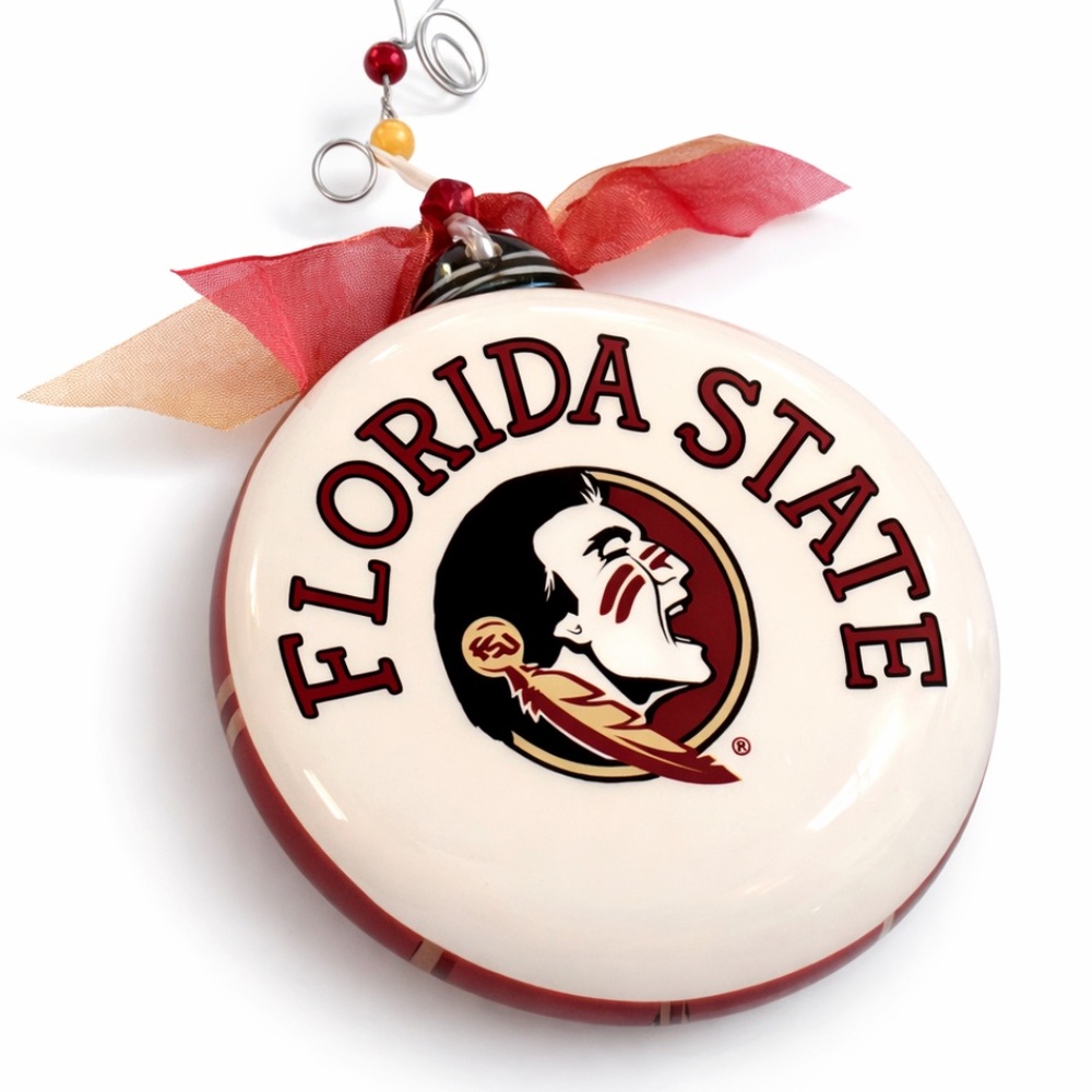 Glory Haus Florida State “Go Noles” Ceramic Christmas Ornament FSU Holiday Decor - Picture 2 of 4
